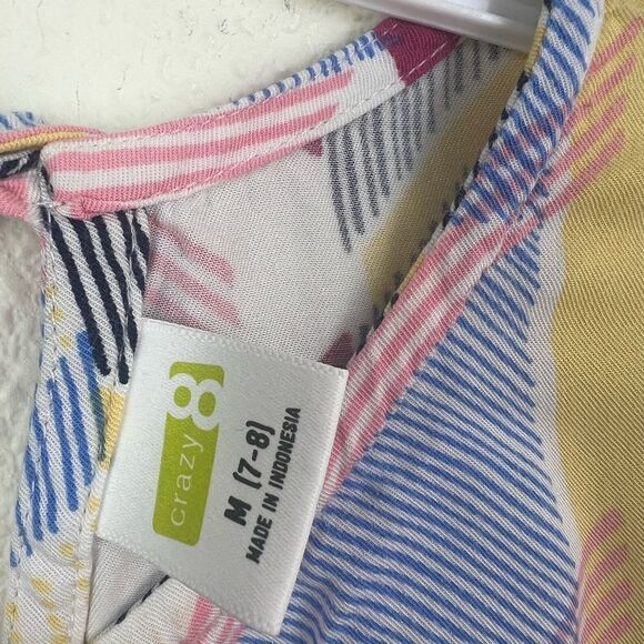 Crazy 8 geometric pattern/stripe dress/tunic M(7-8) - Picture 4 of 6